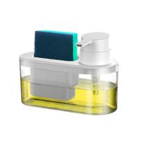 Dispenser Porta Detergente Esponja Bucha Pia C/ Bico Branco Dispenser Porta Detergente Esponja Bucha Pia C/ Bico Branco