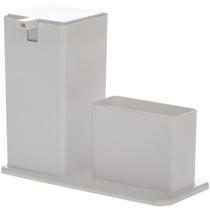 Dispenser /porta detergente/esponja de acrílico branco 400ml Dispenser /porta detergente/esponja de acrílico branco 400ml