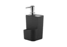Dispenser porta detergente esponja preto 650ml OU DT500PT