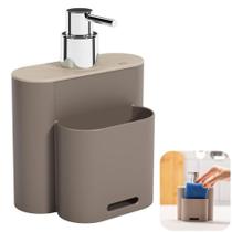 Dispenser Porta Detergente Líquido Esponja Organizador Cozinha Flat - 17002 Coza