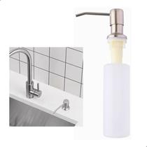 Dispenser Porta Detergente Sabonete Embutir Inox Reservatorio 350ml - Darujo