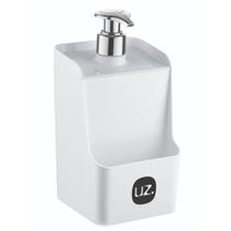 Dispenser/Porta Detergente Slim Branco Solido de Plástico