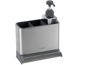 Dispenser Porta Esponja e Detergente Tramontina Inox Plurale Organizador de Pia Cozinha Plástico