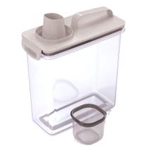 Dispenser / porta mantimentos com alça e bico direcionador / dosador cristal 3 litros mármore Plasutil ref. 17754