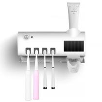 Dispenser Porta Pasta de Dentes Esterilizador de Escovas Antifungos UV