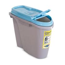 Dispenser Porta Ração Home 8 Litros Plast Pet - Azul