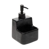 Dispenser Porta Sabão E Suporte Esponja 430ml Cerâmica Pia