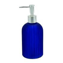 Dispenser Porta Sabonete Liquido 400ml vidro Azul Hauskraft