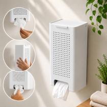 Dispenser Porta Sacolas de Parede Organizador Puxa Saco Adesivo Sem Furos Flow OU Ármario Lavanderia Dispenser Porta Sacolas de Parede Organizador Puxa Saco Adesivo Sem Furos Flow OU Ármario Lavanderia