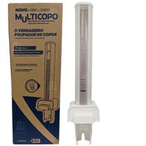 Dispenser poupador de copos 150 a 200ml Branco -Multicopo- Nobre