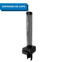 Dispenser Poupador de Copos Descartáveis Multicopo Preto Botão Plástico Parede Bebida Água Café Dispenser Poupador de Copos Descartáveis Multicopo Preto Botão Plástico Parede Bebida Água Café