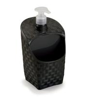 Dispenser Preto Com Porta Esponja Sabão Detergente Dispenser Preto Com Porta Esponja Sabão Detergente