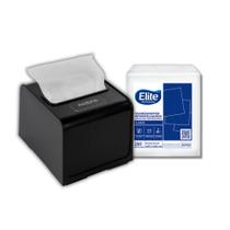 Dispenser Preto p/ Guardanapo + Guardanapo interfolhado Elite Dispenser Preto p/ Guardanapo + Guardanapo interfolhado Elite