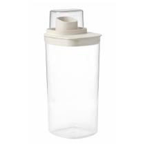 Dispenser Quadrado Sabão Amaciante Mantimentos 1,5l C/ Dosador Lavanderia Cozinha Flow Ou -
