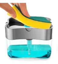 Dispenser Sabão 2x1 Detergente Suporte Porta Bucha Esponja Dispenser Sabão 2x1 Detergente Suporte Porta Bucha Esponja