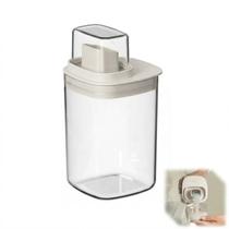 Dispenser Sabão Líquido Dosador 1 Litro Flow Lavanderia Bege - DFW300BGF Ou Dispenser Sabão Líquido Dosador 1 Litro Flow Lavanderia Bege - DFW300BGF Ou