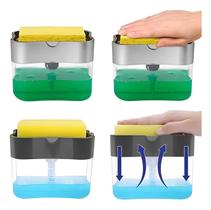 Dispenser Sabão Pia Cozinha suporte Porta Bucha Esponja