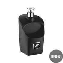 Dispenser Sabonete Detergente Porta Esponja Preto UZ