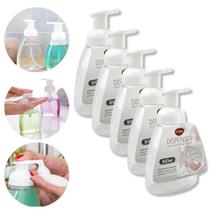 Dispenser Sabonete Líquido Espuma Densa Cremosa Bico Dosador Pump 300ml Branco Transparente