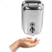 Dispenser Saboneteira Álcool Gel Sabão Líquido Inox 500ml