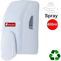 Dispenser (Saboneteira) para Sabonete Spray 400ml cor Branca Ecológica. Compacto, Discreto, Moderno e Super Econômico. - TRILHA