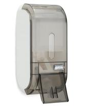Dispenser Saboneteira Sabonete Líquido E Gel Branco E Fume