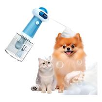 Dispenser Shampoo Espuma Banho Automático USB Cães Azul - ShopMix