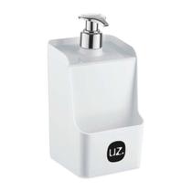 Dispenser Slim Solido 500ml Com Porta Esponja Para Pia, Banheiro Premium Dispenser Slim Solido 500ml Com Porta Esponja Para Pia, Banheiro Premium
