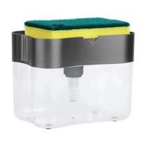 Dispenser Suporte 2 Em 1 Detergente Sabão Porta Bucha