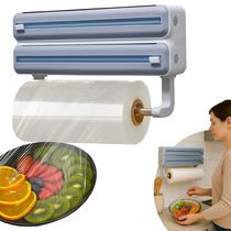 Dispenser Suporte Cortador De Plástico Filme PVC 3 Em 1 Papel Toalha Compacto Top