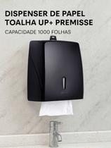 Dispenser Suporte Papel Toalha Interfolha Com Visor e Chave Cabe 1000 Folhas Preto Up+ Premisse Dispenser Suporte Papel Toalha Interfolha Com Visor e Chave Cabe 1000 Folhas Preto Up+ Premisse