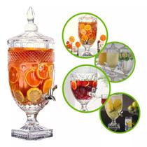 Dispenser suqueira jarra àgua sucos drinks coquetel cristal 5 litros