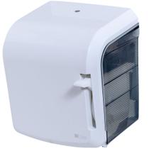 Dispenser (Toalheiro) com Alavanca para Toalha de Papel em Rolo Linha Elisa Branco e Fumê