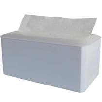 Dispenser (Toalheiro) de Mesa para Toalha de Papel Interfolhado Base Branca e Tampa Cristal - TRILHA