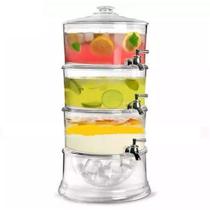Dispenser Triplo 10,5 Litros Suqueira Acrílica 3 Em 1 Hotel Dispenser Triplo 10,5 Litros Suqueira Acrílica 3 Em 1 Hotel