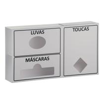 Dispenser Triplo EPI para Luvas, Máscara e Toucas - Ramebel Dispenser Triplo EPI para Luvas, Máscara e Toucas - Ramebel