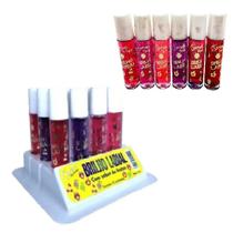 Display 12 Gloss Brilho Labial Kyrav Sabor de Frutas Atacado