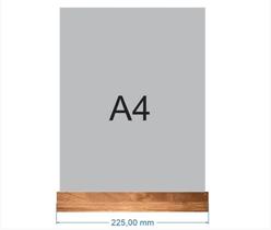 Display A4 em Pinus e Acrílico Transparente para Folhas Display A4 em Pinus e Acrílico Transparente para Folhas