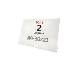 Display A4 (Horizontal) 30x21 Acrílico (PS) L Expositor Suporte Pix QRcode Aviso Mesa Cardapio Display A4 (Horizontal) 30x21 Acrílico (PS) L Expositor Suporte Pix QRcode Aviso Mesa Cardapio