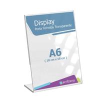 Display Acrílico A6 L 1Unidade 10X15 Vertical Display Acrílico A6 L 1Unidade 10X15 Vertical