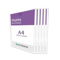 Display Acrílico Papel A4 30X21Cm Parede - Kit Com 10 Peças Display Acrílico Papel A4 30X21Cm Parede - Kit Com 10 Peças