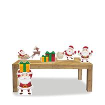 Display chão e mesa totens festa Feliz Natal Papai Noel 5 Peça