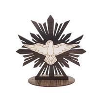 Display com Base Divino Espirito Santo 16cm Madeira Mdf Display com Base Divino Espirito Santo 16cm Madeira Mdf