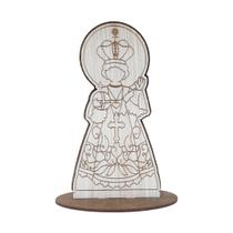 Display com Base Nossa Senhora Mod2 16cm Madeira Mdf Display com Base Nossa Senhora Mod2 16cm Madeira Mdf