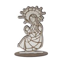 Display com Base Nossa Senhora Nascimento de Jesus 16cm Madeira Mdf Display com Base Nossa Senhora Nascimento de Jesus 16cm Madeira Mdf