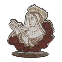 Display com Base Santa Rosa de Lima 16cm Madeira Mdf Display com Base Santa Rosa de Lima 16cm Madeira Mdf