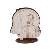 Display com Base Santuário Nossa Senhora 16cm Madeira Mdf Display com Base Santuário Nossa Senhora 16cm Madeira Mdf