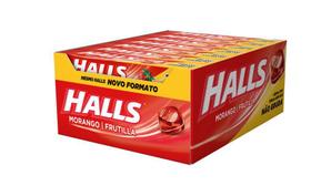 Display De Bala Halls Morango com 42 pacotes- Adms