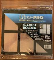 Display de cartão Ultra Pro MLB 6 cartões preto Screwdown Display de cartão Ultra Pro MLB 6 cartões preto Screwdown