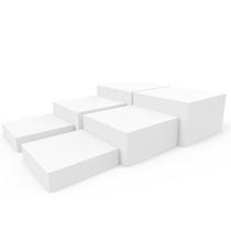 Display de cubos de acrílico Buffet Risers PecMuikee, 6 unidades, 22x22x15cm